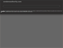 Tablet Screenshot of condomauthority.com